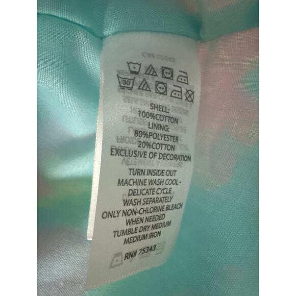 Tommy Bahama Girls Printed Cotton Shift Dress sz 7 - Picture 6 of 7